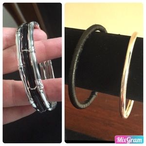 Black & Silver Bangle Bundle
